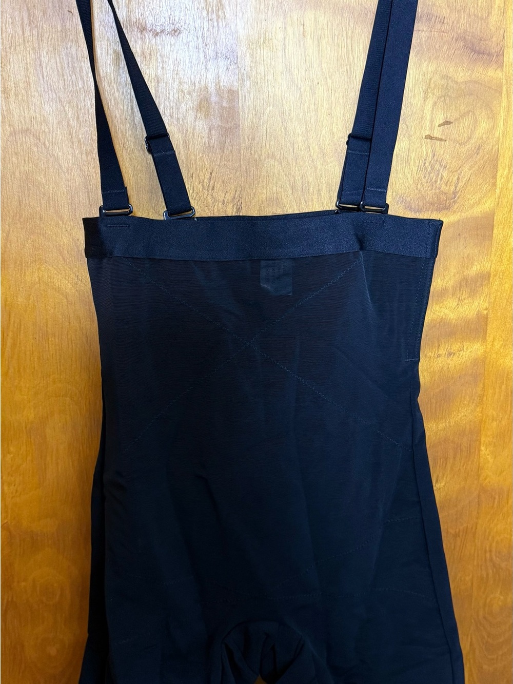 NWOT - Seamless Black Shapewear Bodysuit Shorts Size Small Adjustable Straps